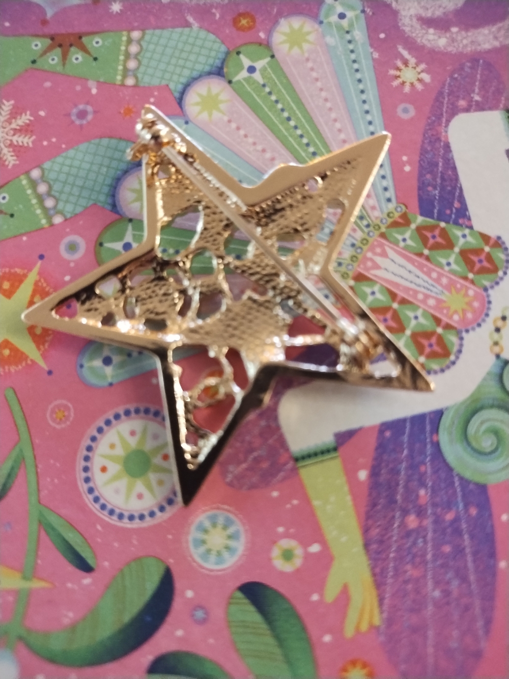 Gold Star Brooch  - Decorative Star Pin